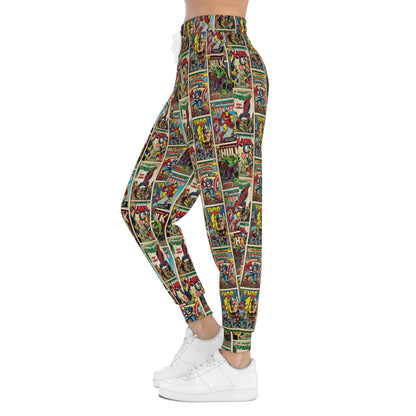 Marvel Comic Book Cover Collage Athletic Jogger Sweatpants