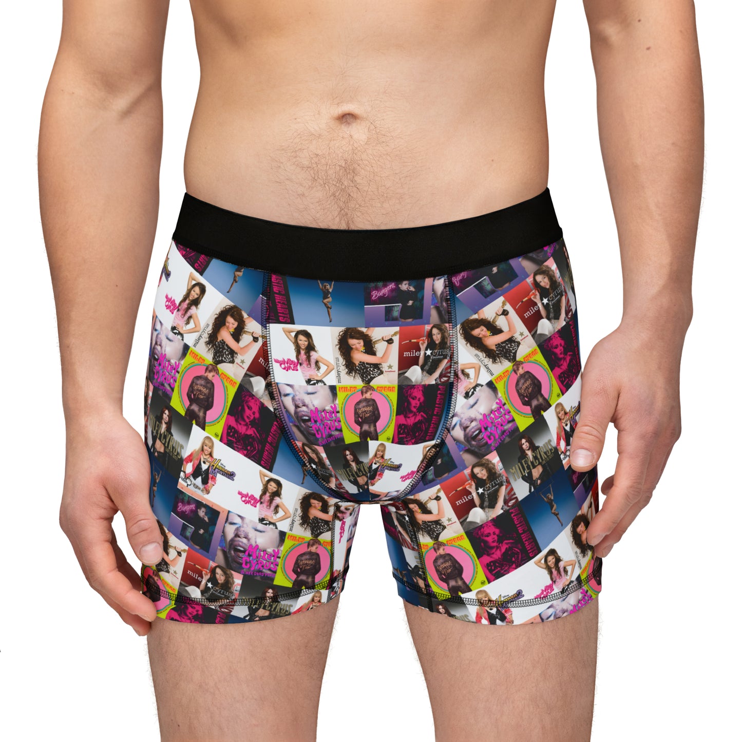 Miley Cyrus Album Cover Collage Men's Boxers