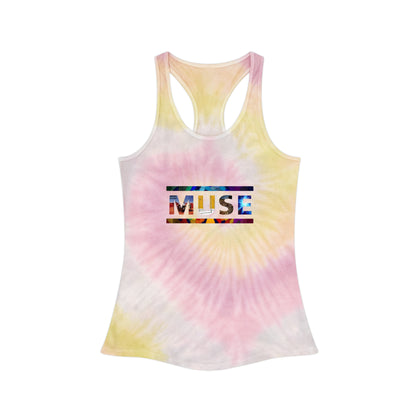 Muse Album Art Letters Tie Dye Racerback Tank Top