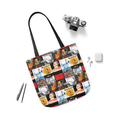 Radiohead Album Cover Collage Polyester Canvas Tote Bag