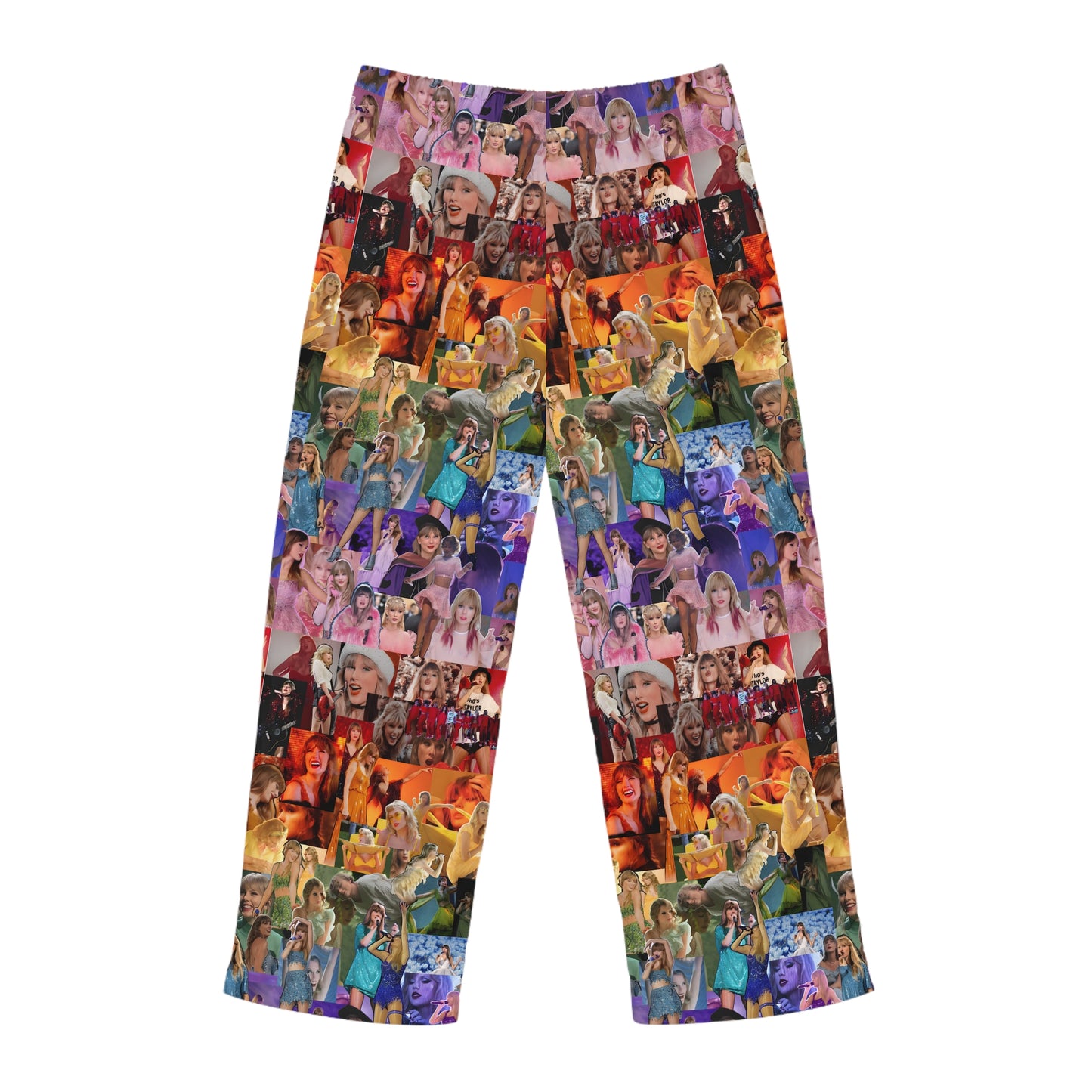 Taylor Swift Rainbow Photo Collage Men's Pajama Pants