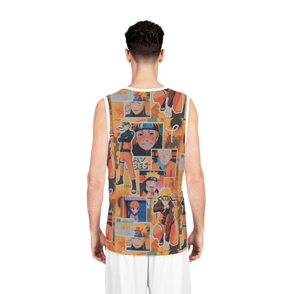 Naruto Uzumaki Sunflower Blaze Collage Basketball Jersey