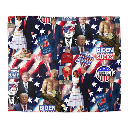 Donald Trump 2024 MAGA Montage Microfiber Duvet Cover