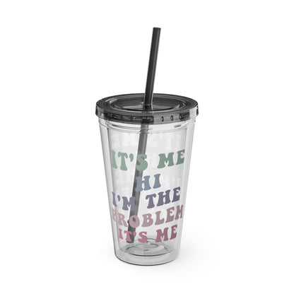 Taylor Swift It's Me Hi Sunsplash Tumbler with Straw