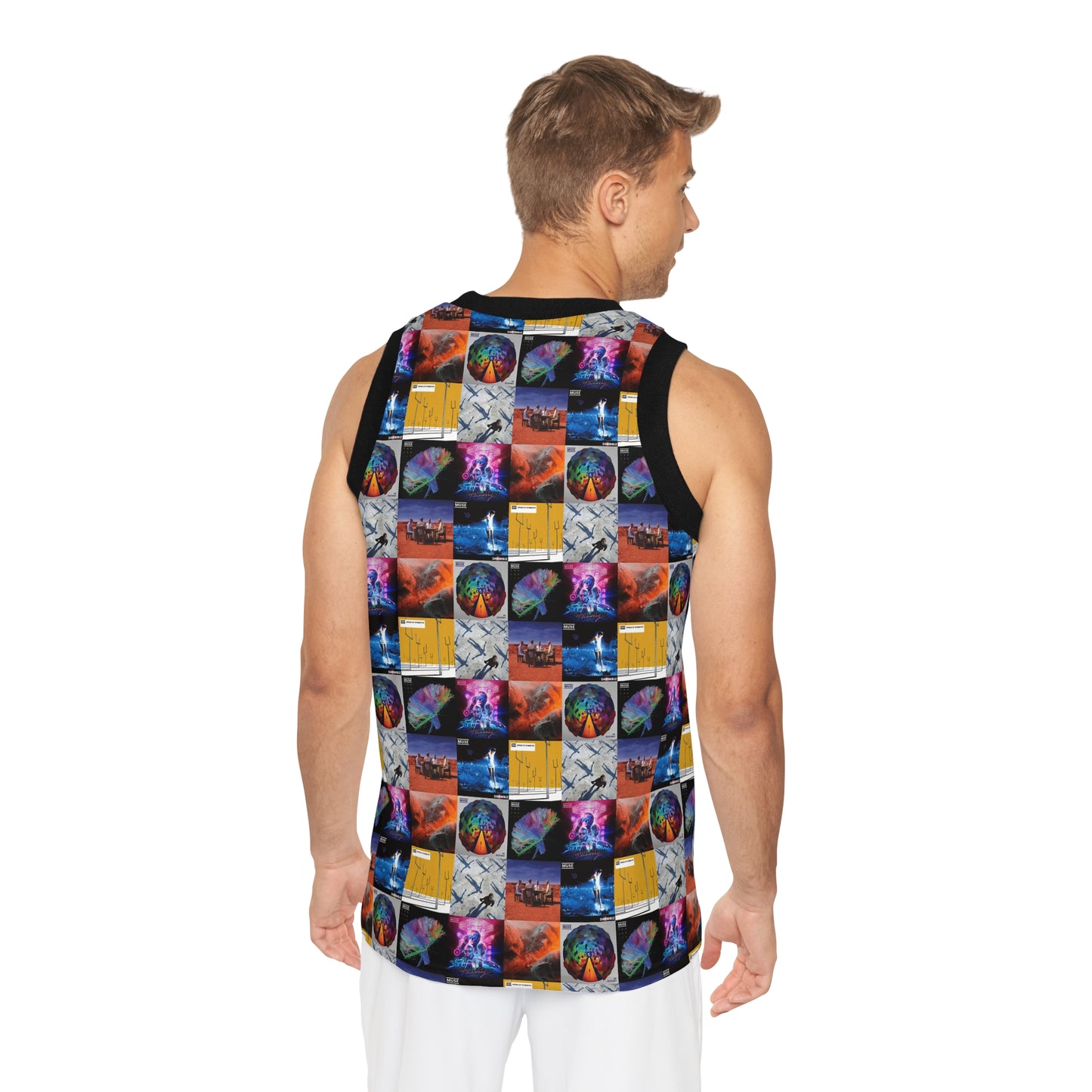 Muse Album Cover Collage Unisex Basketball Jersey