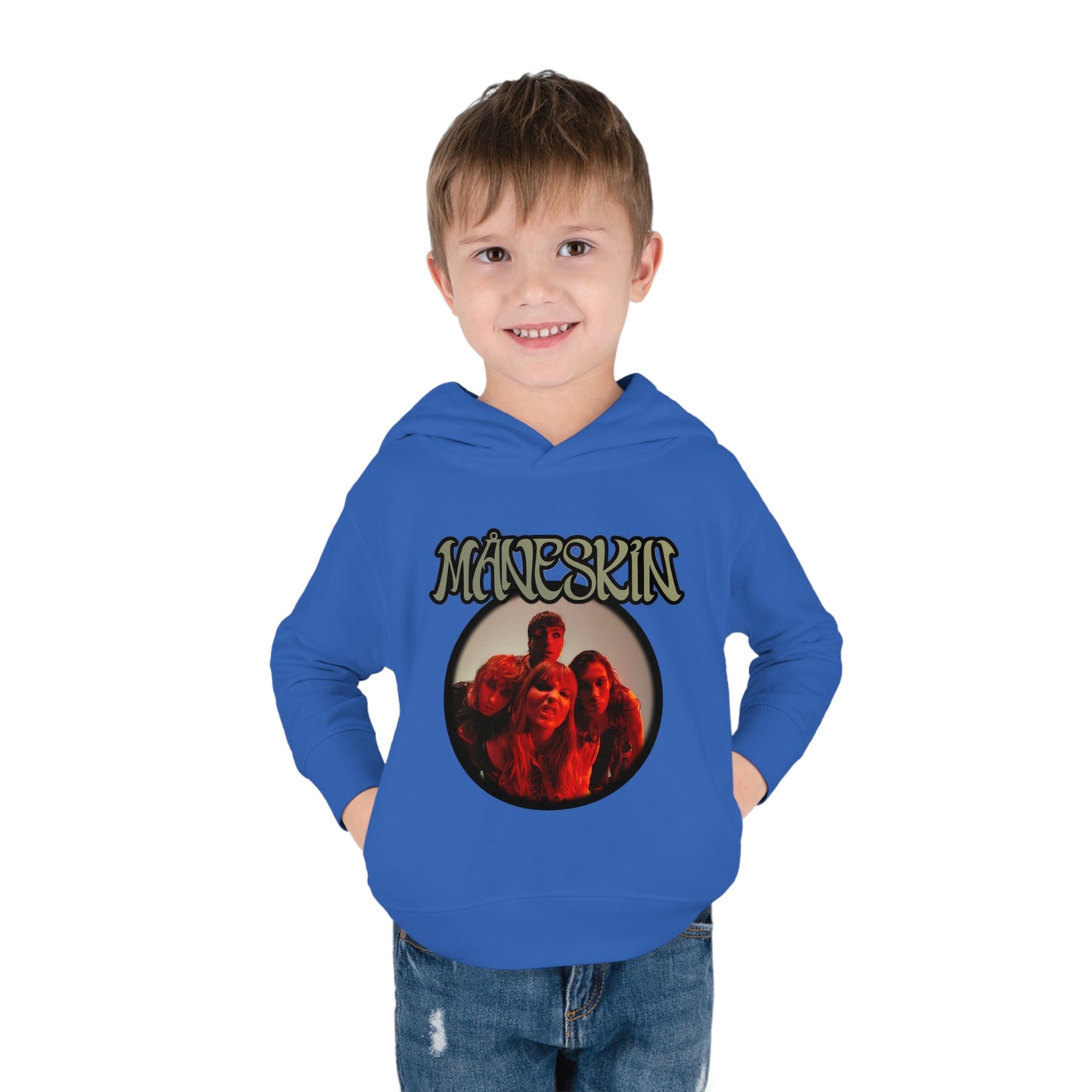 Måneskin Circular Group Photo Toddler Pullover Fleece Hoodie