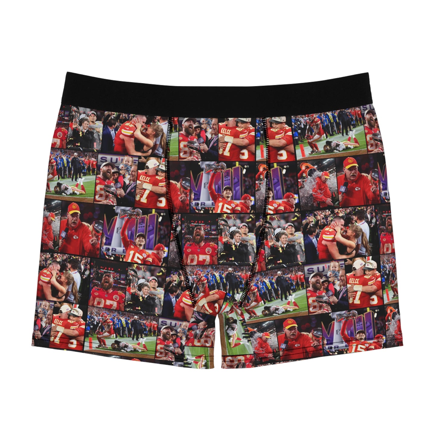 Kansas City Chiefs Superbowl LVIII Championship Victory Collage Men's Boxer Briefs