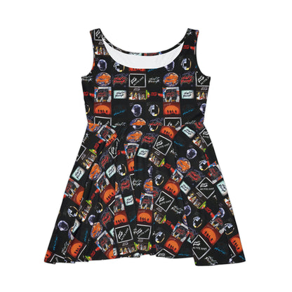 Daft Punk Album Cover Art Collage Women's Skater Dress