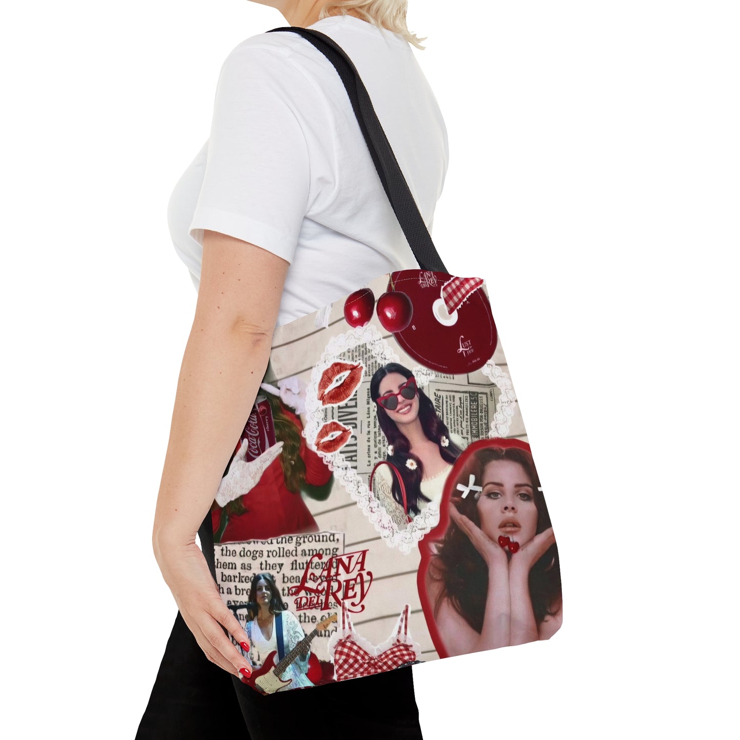 Lana Del Rey Cherry Coke Collage Tote Bag