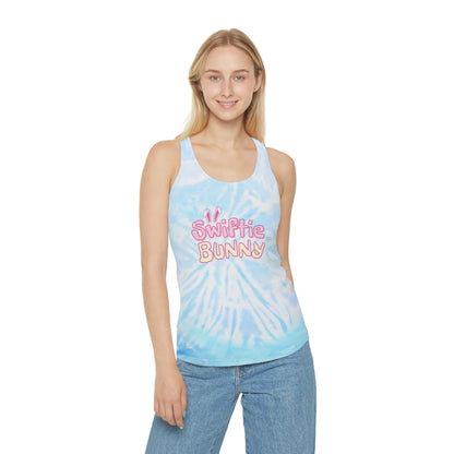 Taylor Swift Easter Swiftie Bunny Tie Dye Racerback Tank Top