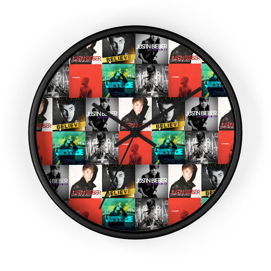 Justin Bieber Album Cover Collage Wall Clock