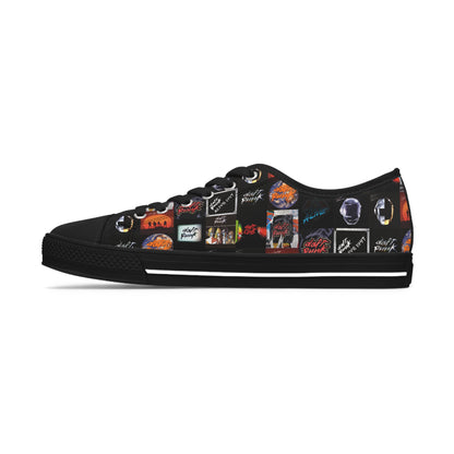 Daft Punk Album Cover Art Collage Women's Low Top Sneakers