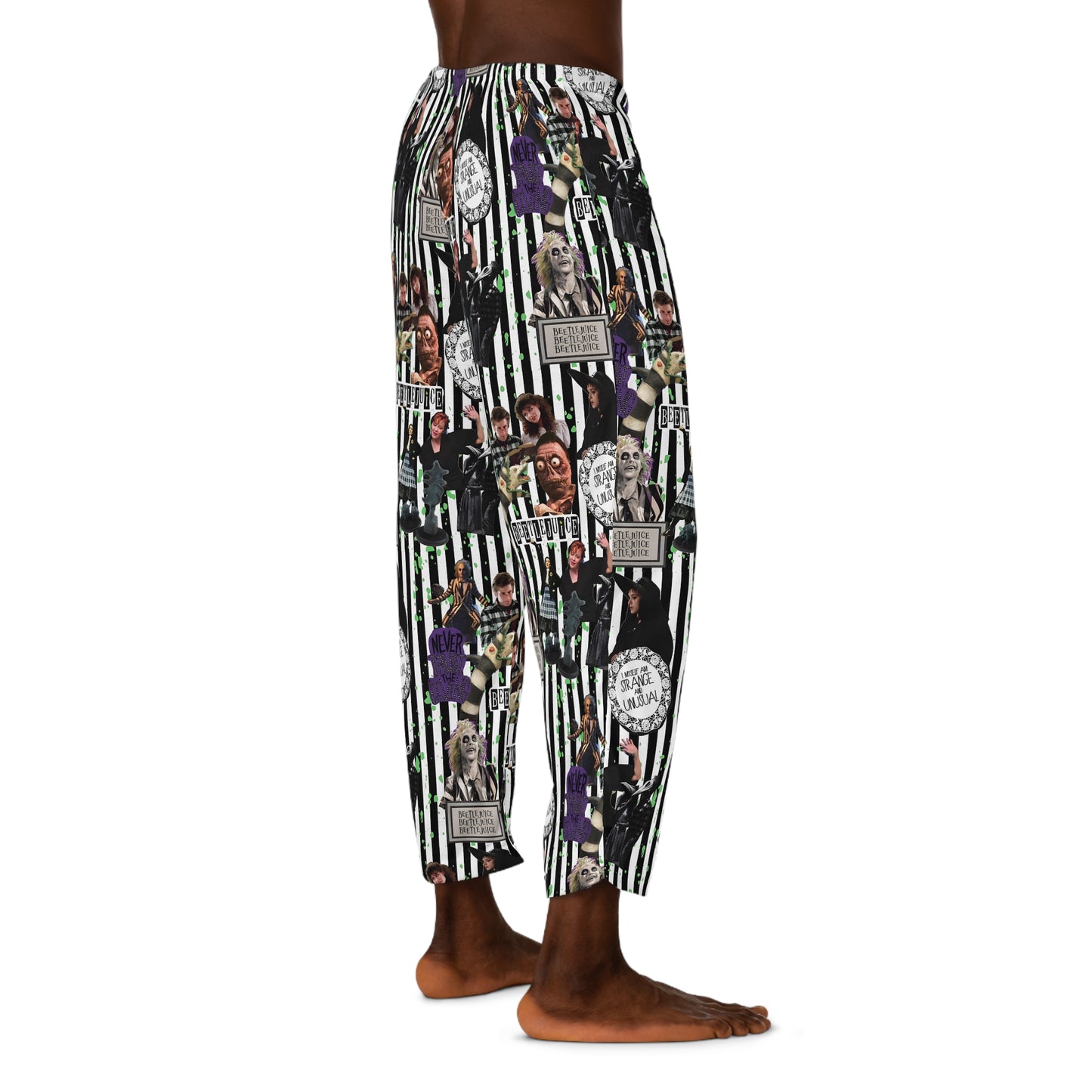 Beetlejuice Strange And Unusual Collage Men's Pajama Pants