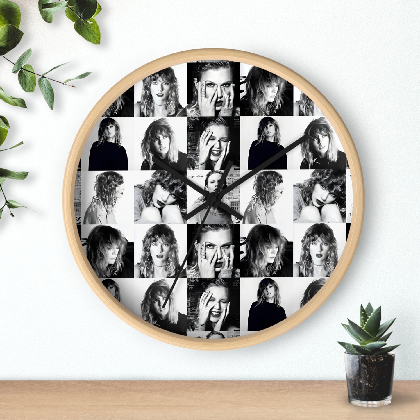 Taylor Swift Reputation Mosaic Wall Clock
