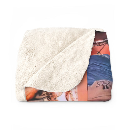 Bad Bunny Un Verano Sin Ti Photo Collage Sherpa Fleece Blanket