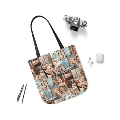 Sabrina Carpenter Peachy Princess Collage Polyester Canvas Tote Bag