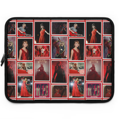 Taylor Swift Red Era Collage Laptop Sleeve