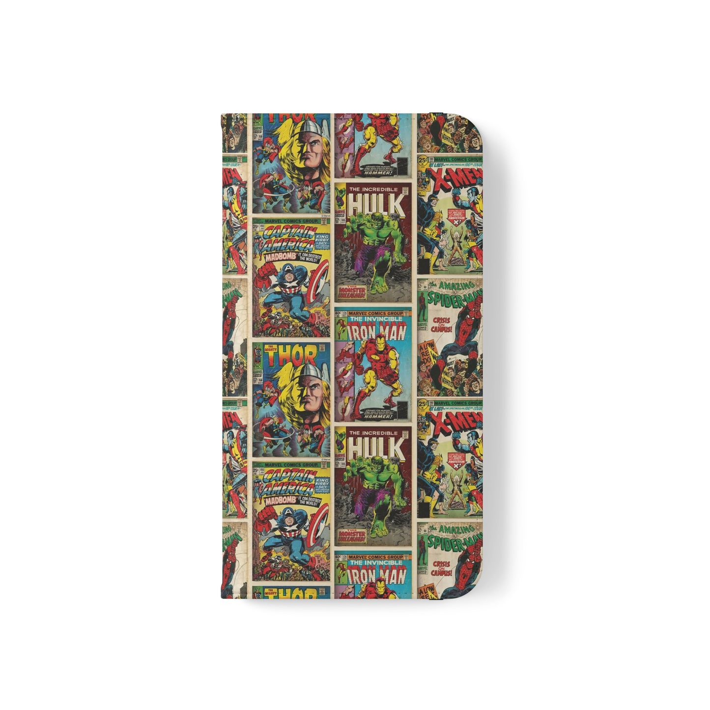 Marvel Comic Book Cover Collage Phone Flip Case