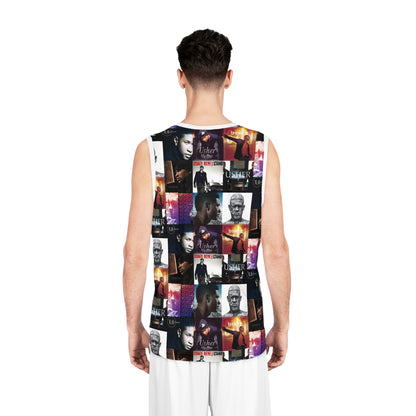 Usher Album Cover Art Mosaic Basketball Jersey