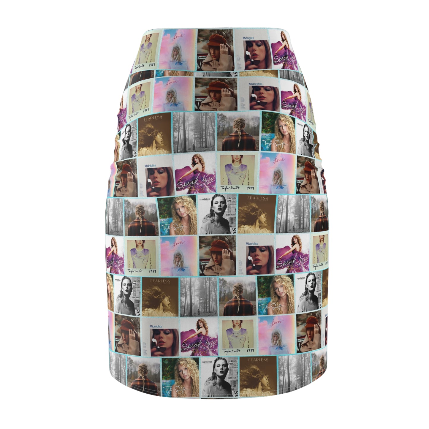 Taylor Swift Album Art Collage Pattern Women's Pencil Skirt