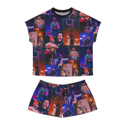 Post Malone Lightning Photo Collage Women's Short Pajama Set