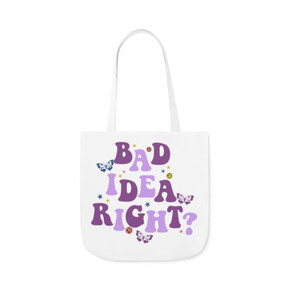 Olivia Rodrigo Bad Idea Right? Polyester Canvas Tote Bag