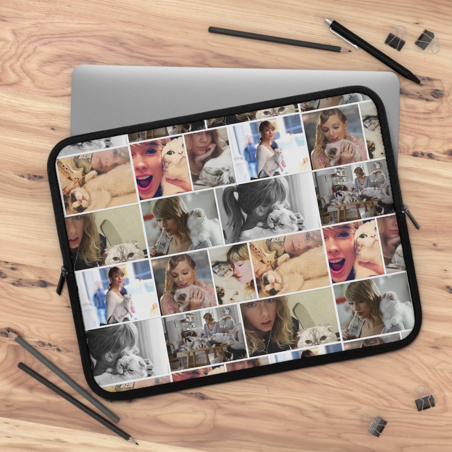 Taylor Swift's Cats Collage Pattern Laptop Sleeve