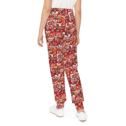 Travis Kelce Chiefs Red Collage Youth Joggers