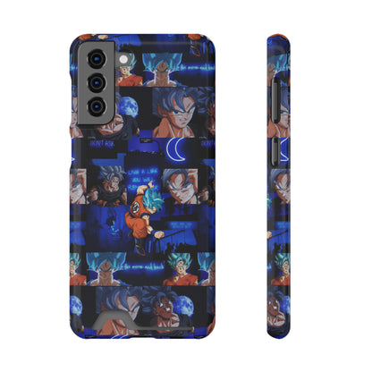 Dragon Ball Z Saiyan Moonlight Collage Phone Case With Card Holder