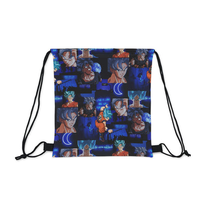 Dragon Ball Z Saiyan Moonlight Collage Outdoor Drawstring Bag