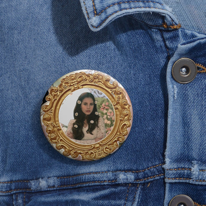 Lana Del Rey Victorian Collage Round Pin