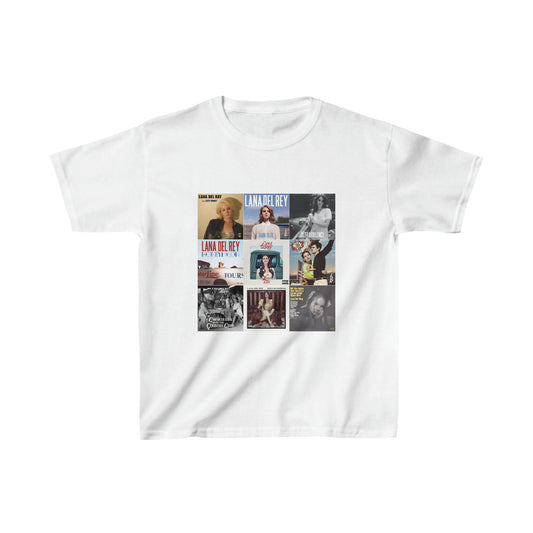 Lana Del Rey Album Cover Collage Kids Heavy Cotton Tee Shirt