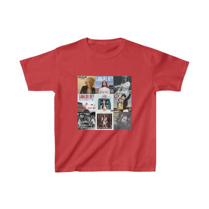 Lana Del Rey Album Cover Collage Kids Heavy Cotton Tee Shirt