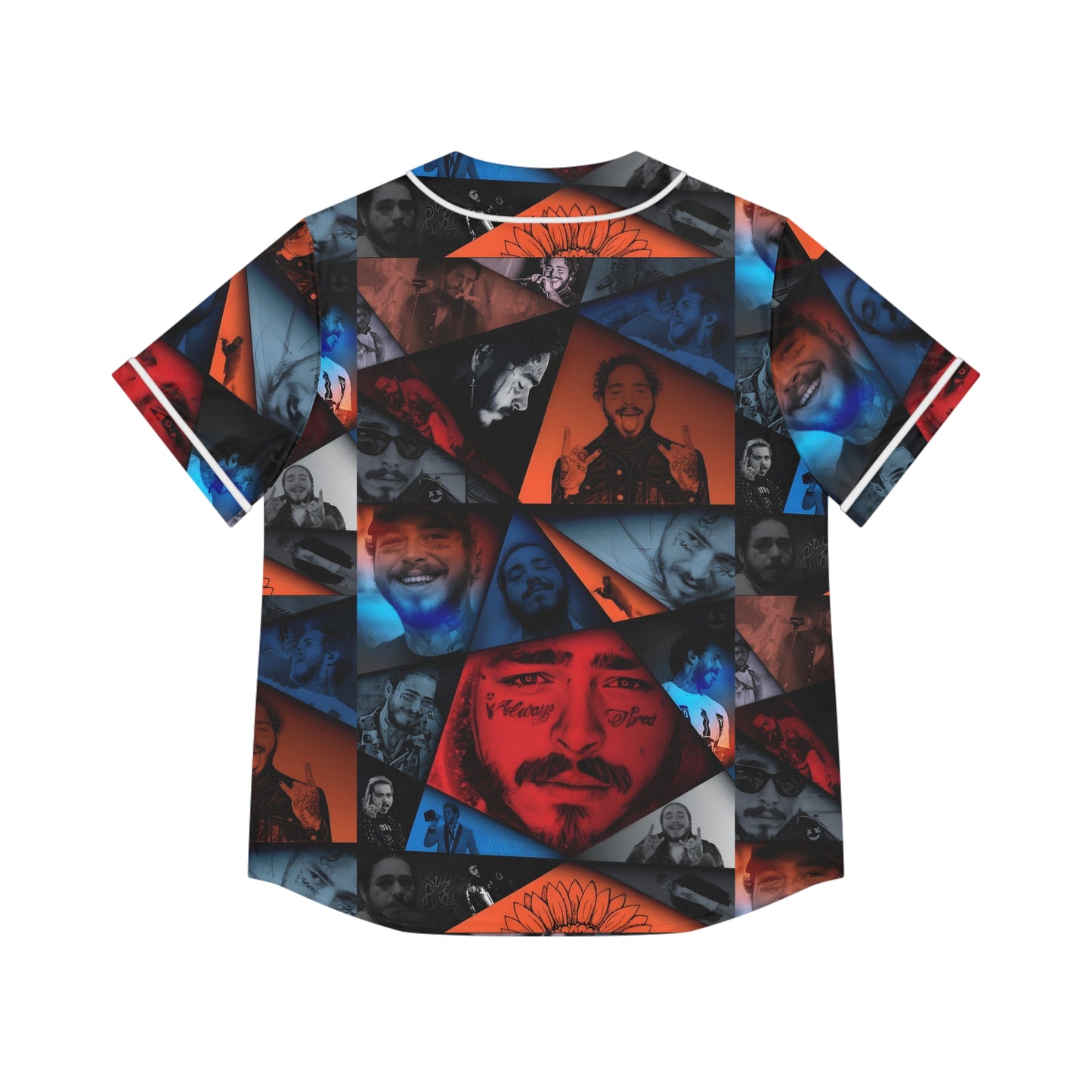 Post Malone Crystal Portaits Collage Women's Baseball Jersey