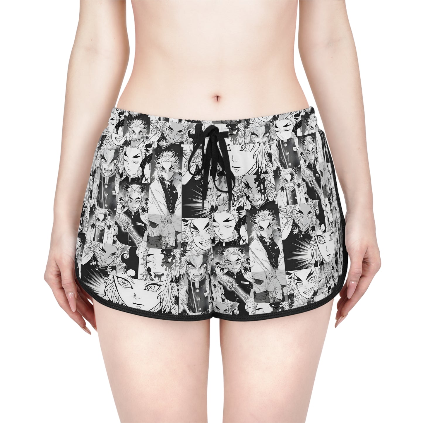 Demon Slayer Kyojuro Rengoku Collage Women's Relaxed Shorts