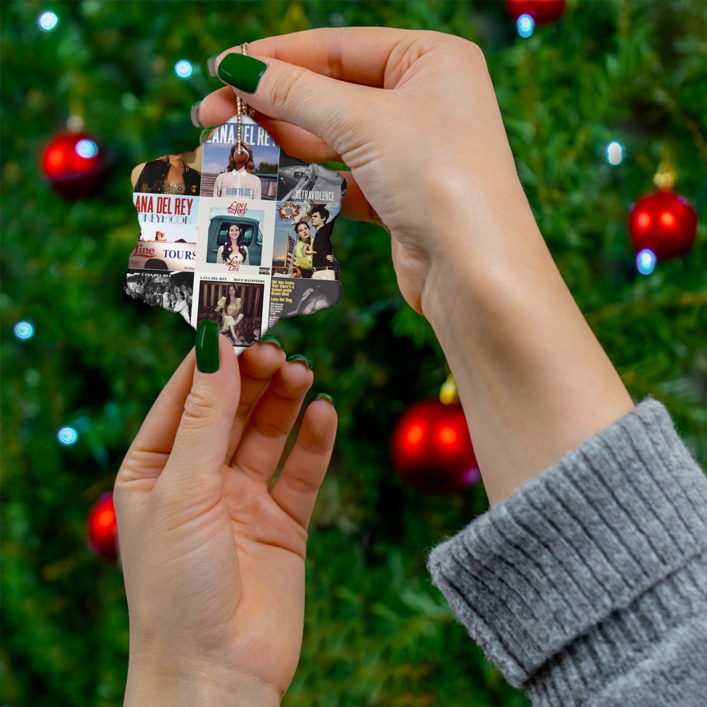 Lana Del Rey Album Cover Collage Ceramic Ornament