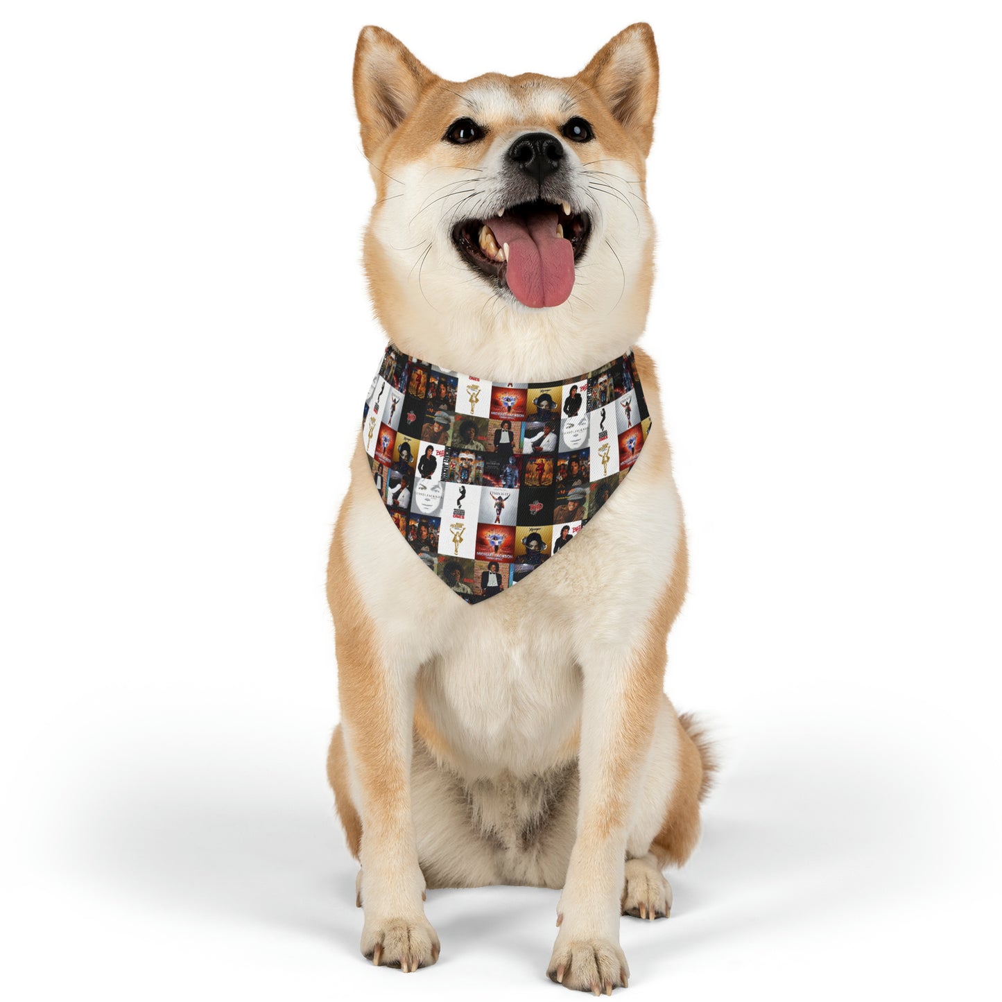 Michael Jackson Album Cover Collage Pet Bandana Collar