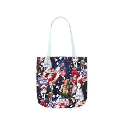 Donald Trump 2024 MAGA Montage Polyester Canvas Tote Bag