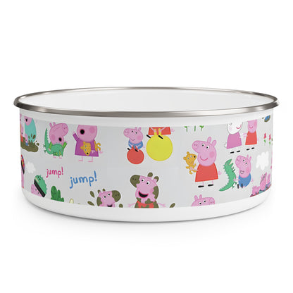 Peppa Pig Oink Oink Collage Enamel Bowl