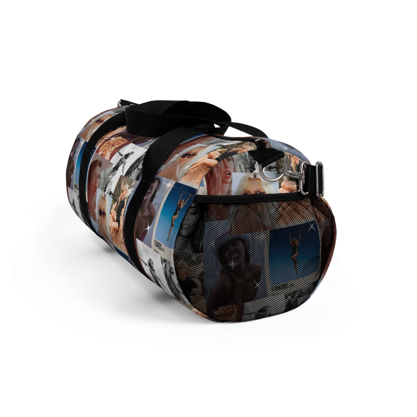 Miley Cyrus Flowers Photo Collage Duffel Bag