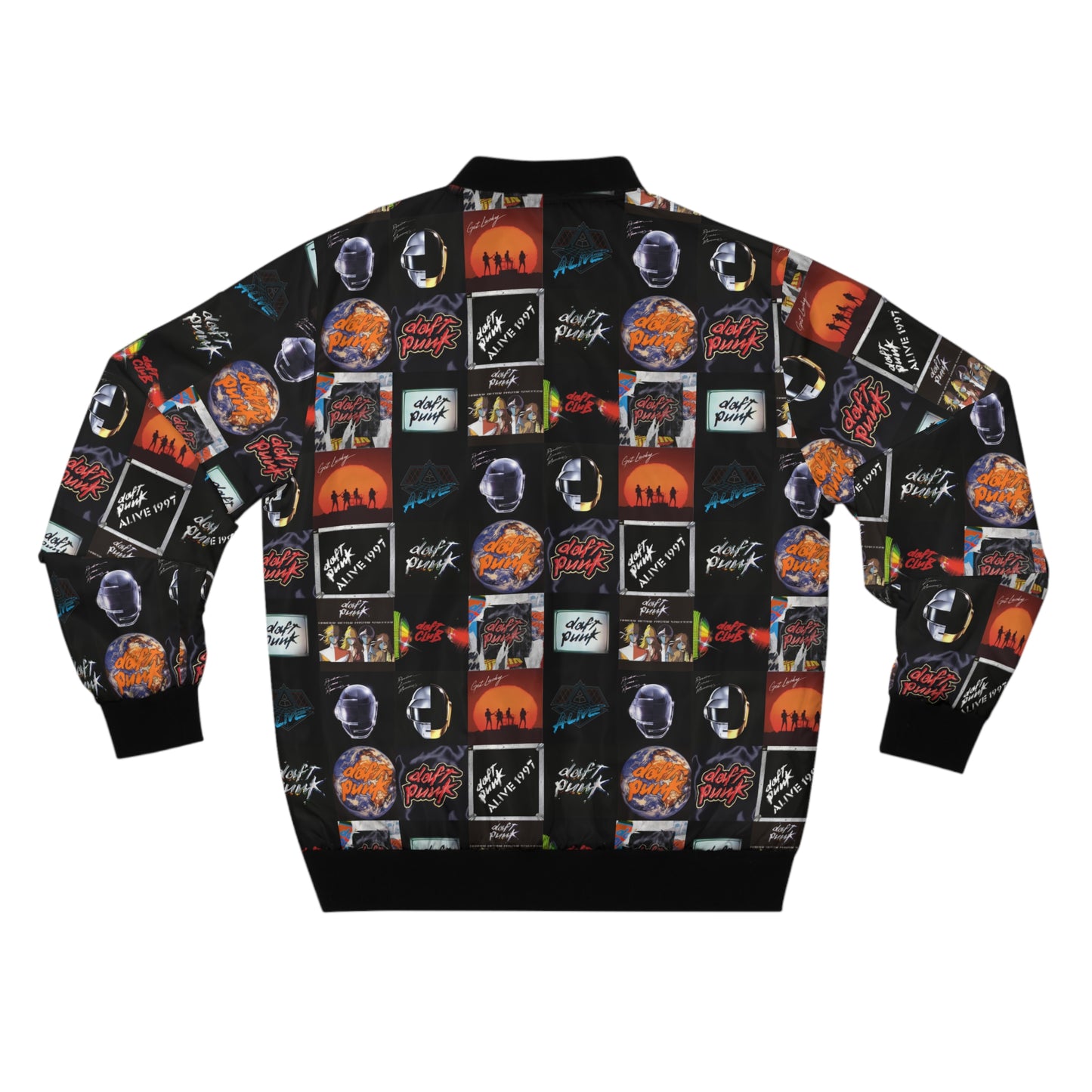 Daft Punk Album Cover Art Collage Men's Bomber Jacket