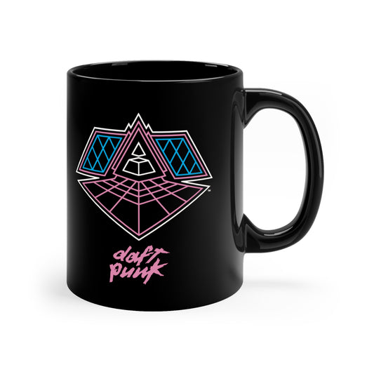 Daft Punk Alive 2007 Logo Black Ceramic Mug