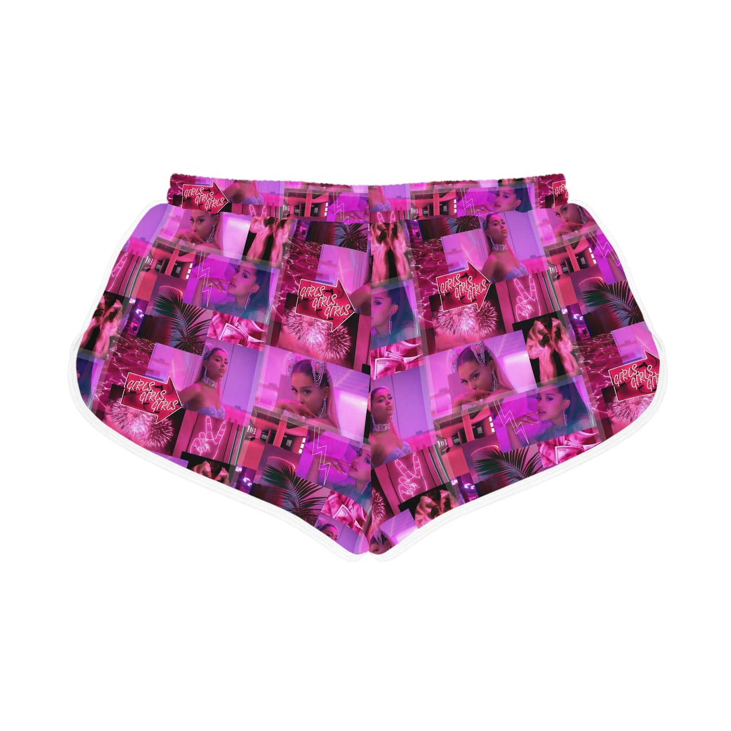 Ariana Grande 7 Rings Collage Women's Relaxed Shorts