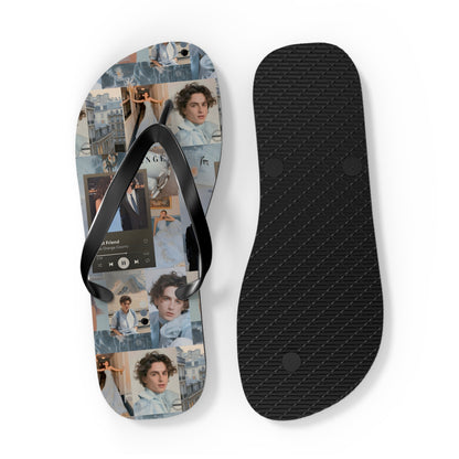 Timothee Chalamet And Zendaya Best Friend Collage Flip Flops