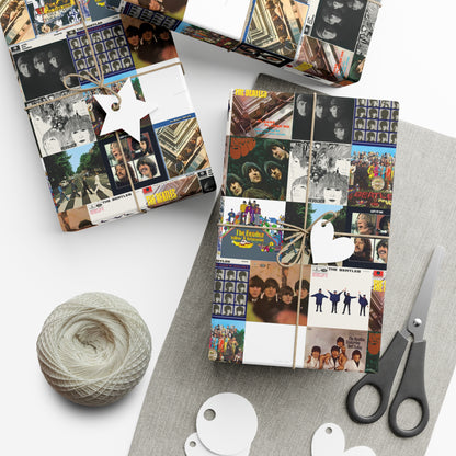 The Beatles Album Cover Collage Gift Wrap Paper