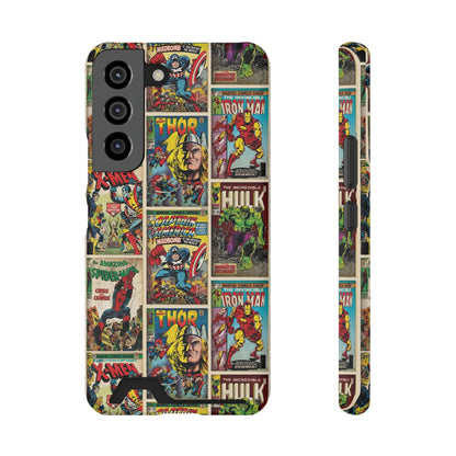 Marvel Comic Book Cover Collage Phone Case With Card Holder