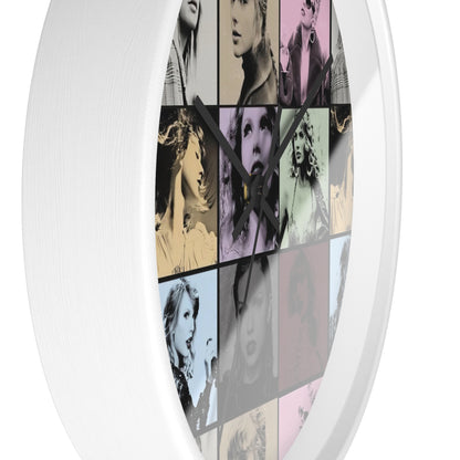 Taylor Swift Eras Collage Round Wall Clock