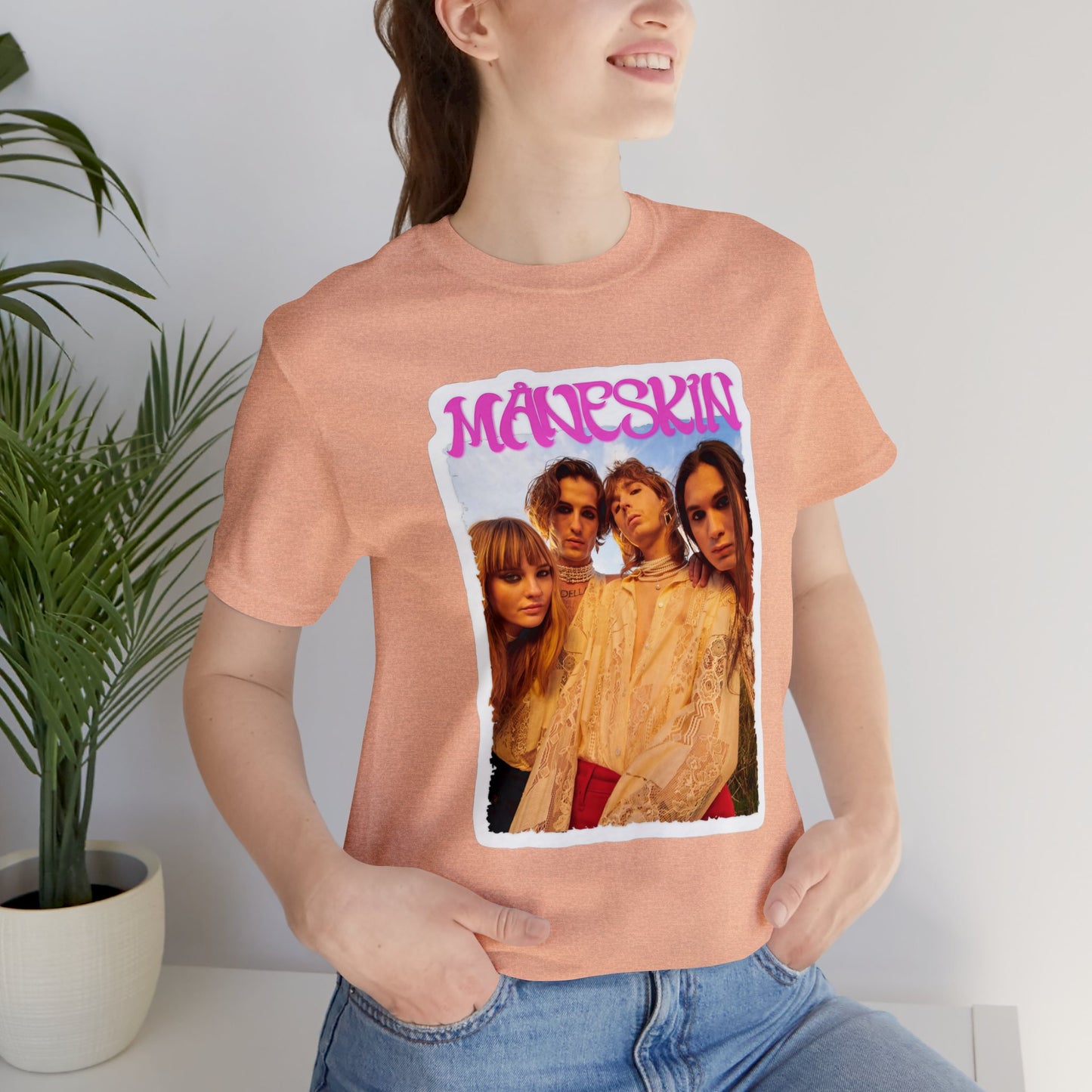 Måneskin Group Photo Unisex Jersey Short Sleeve Tee Shirt