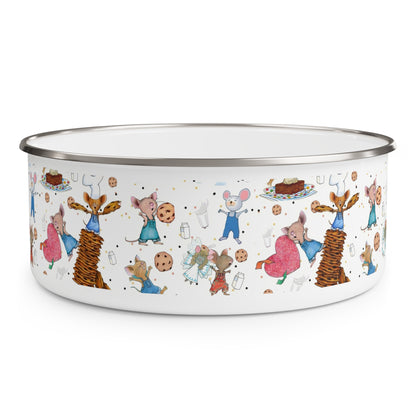 If You Give A Mouse A Cookie Collage Enamel Bowl