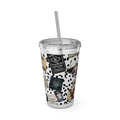 Morgan Wallen Yeehaw Collage Sunsplash Tumbler with Straw